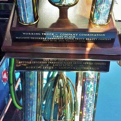In 2016, Caledonia Haulers' Driver Mike VanNess Wins 1st Place at Walcott Super Truck Beauty Contest.