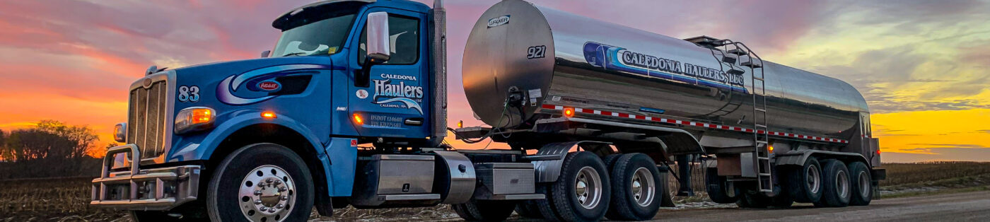 website header 4 Caledonia Haulers Driver Transporting Food Products